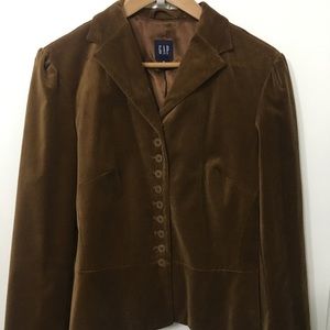 Gap Velvet Button-front Blazer
